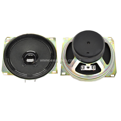 Loudspeaker YD100-6D-8F60P 104mm*104mm 4inch Square Mylar Cone Loudspeaker with Magnet Cover Waterproof Raw Speaker Parts - ESUTECH